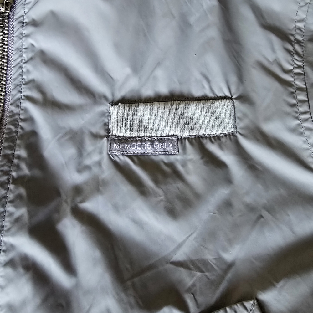 Grey Members Only Women's Windbreaker - Picture 6 of 8